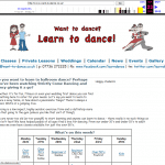 Learn To Dance Website from 2011