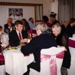 valentine dinner and dance at Learn To Dance in Burnham. A number of people sat at tables and chairs eating.