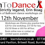 Erin Boag workshops Sunday 12th November