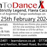 Flavia Cacace Argentine Tango workshops advert Sunday 25th February