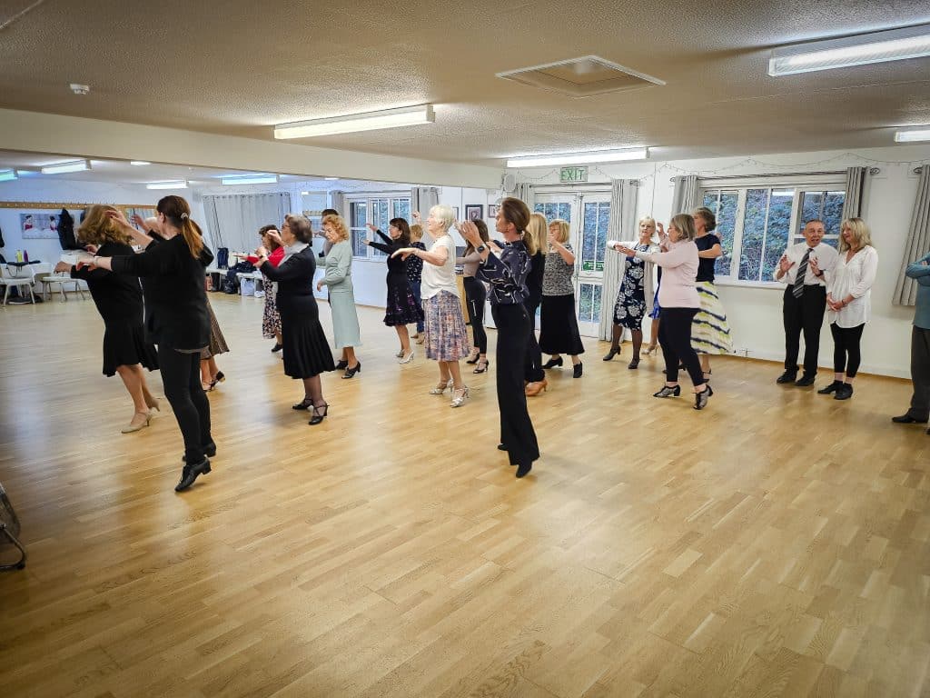 Strictly Legend Erin Boag teaching a workshop in Waltz at our Learn To Dance studio