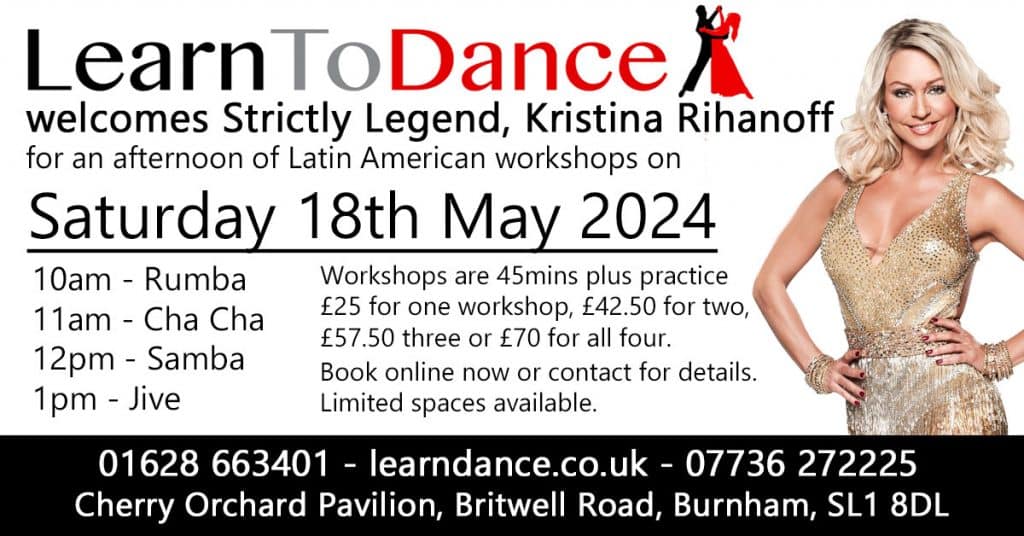 Kristina Rihanoff Strictly Latin American Dance Workshops advert