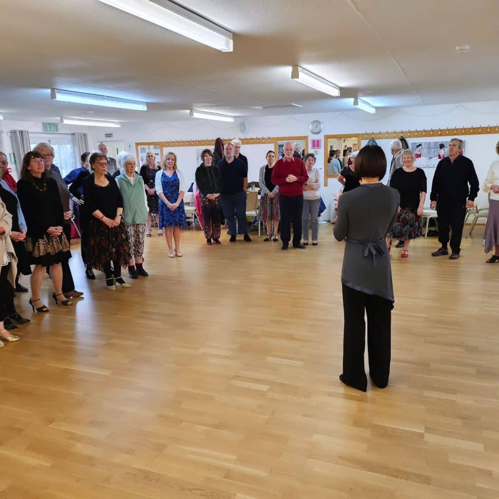 Flavia Cacace teaching an Argentine Tango workshop at Learn To Dance in Burnham