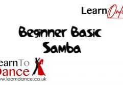 beginner basic samba text on a Learn To Dance branded background